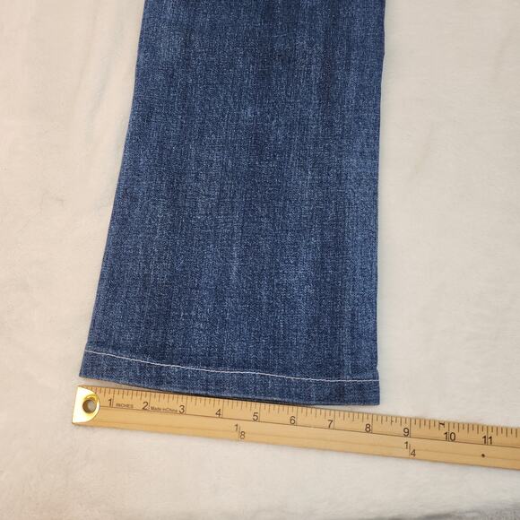 Vintage Y2k Vigoss Jeans 11/12 32 Low Rise Slim Boot Gold Sequins Sparkly - Picture 11 of 15